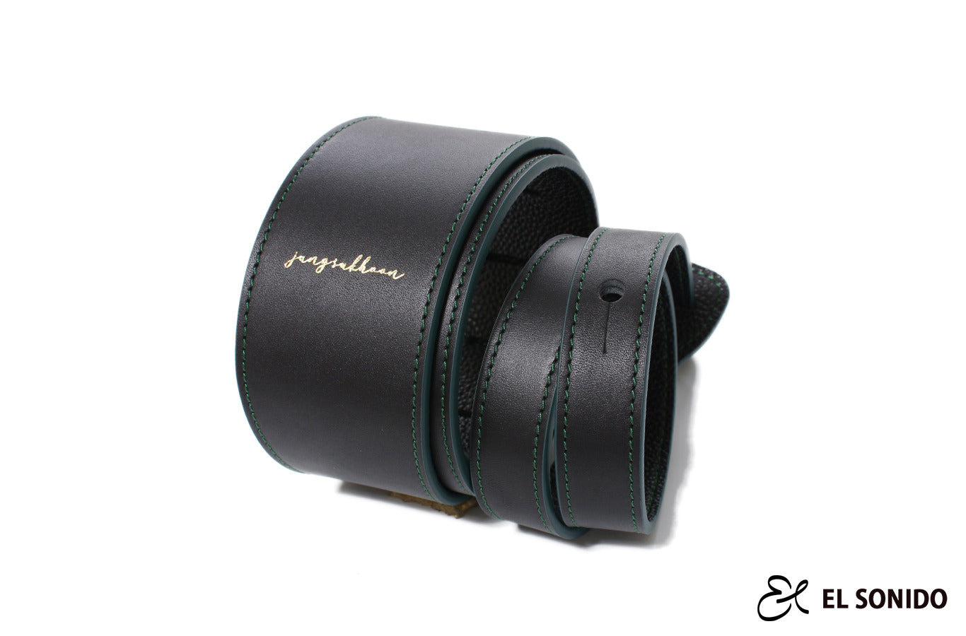 EL SONIDO Custom Guitar Strap. 92 Black&Green